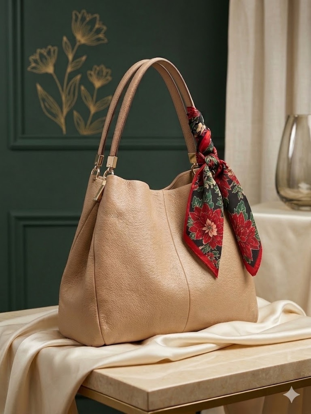 Coach Madison Phoebe Pebbled Leather Shoulder Bag - Nude F34495